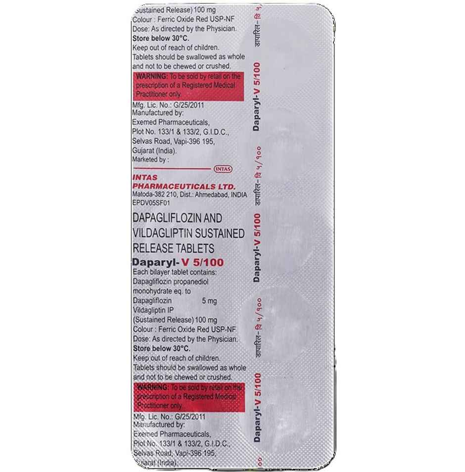 Daparyl-V 5/100 Tablet SR