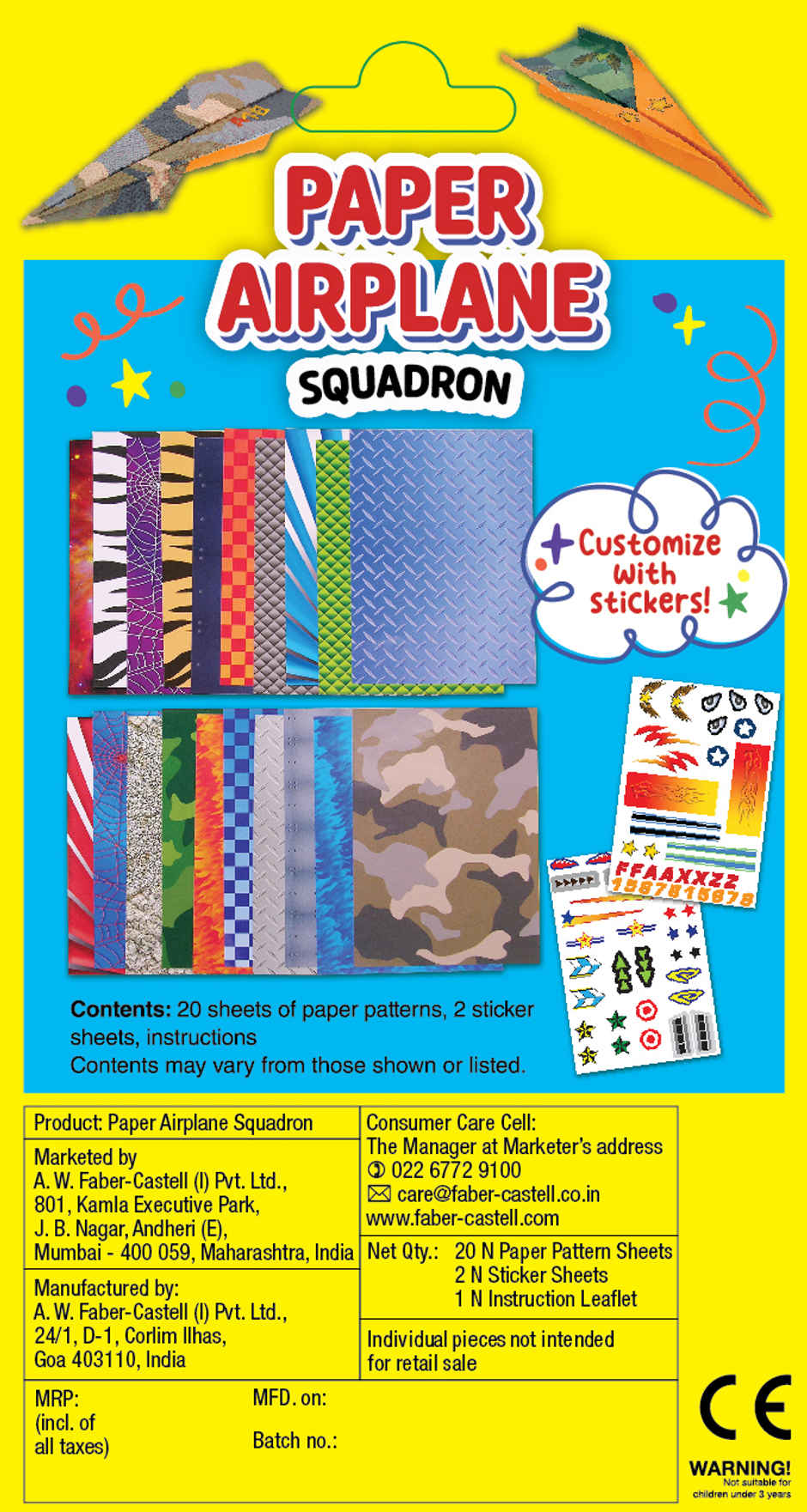 Creativity For Kids Paper Airplane Squadron Mini