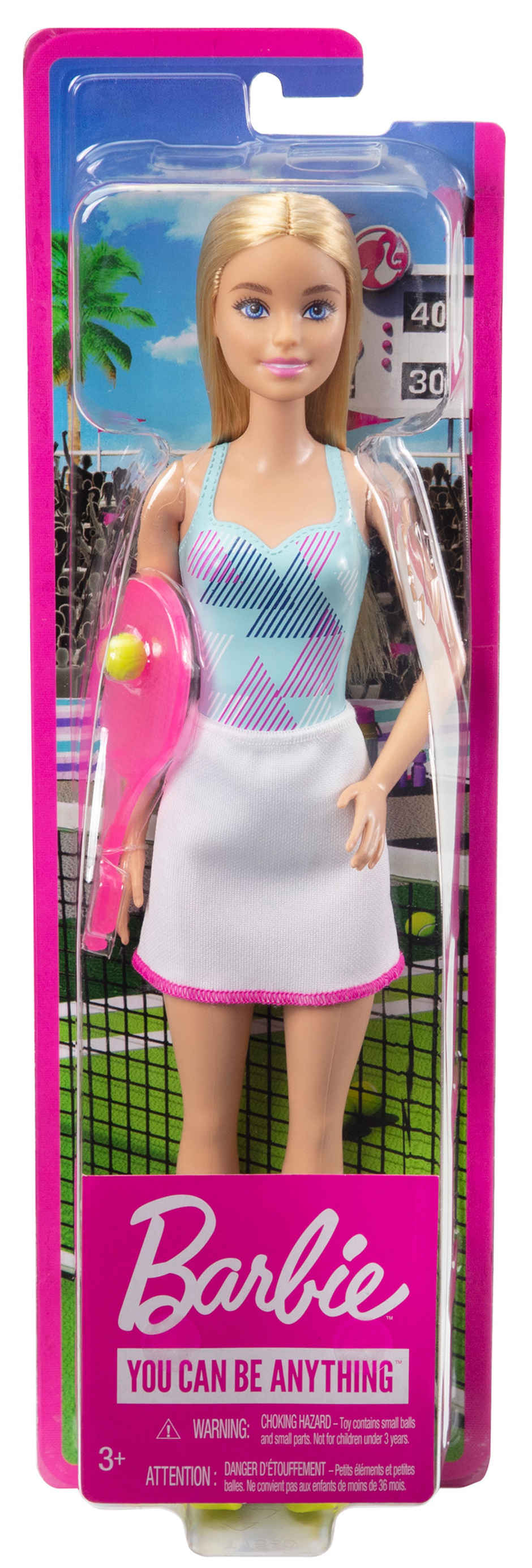 Barbie Tennis Player Doll with Racker & Ball
