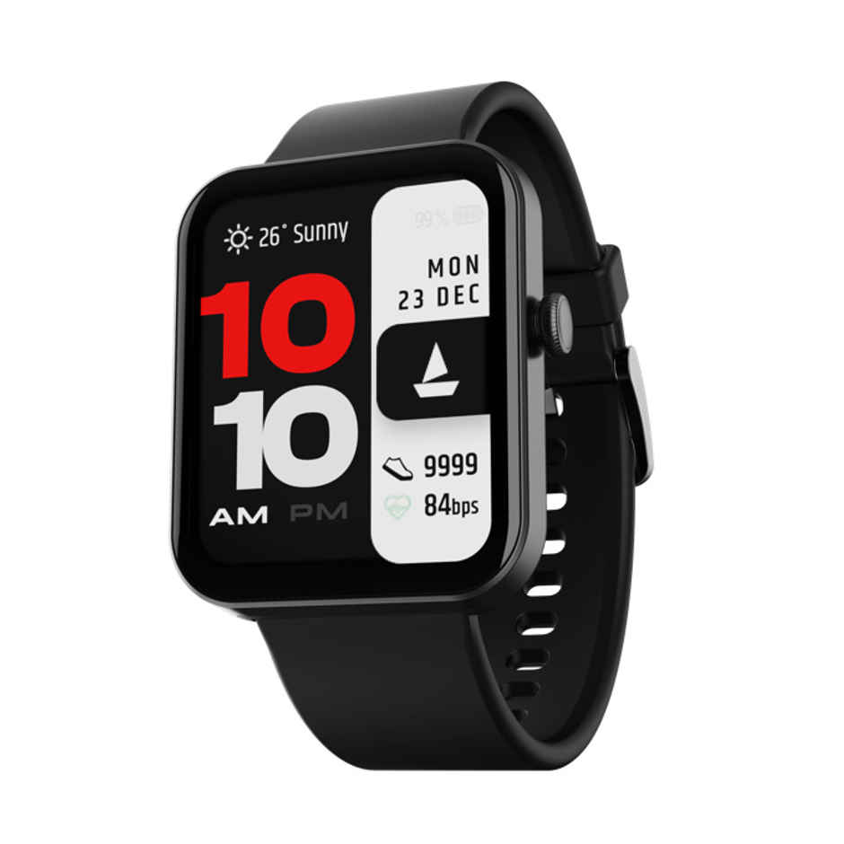 boAt Wave Stride Voice Smartwatch | 1.83" Display | IP68 Water Resistant - Active Black