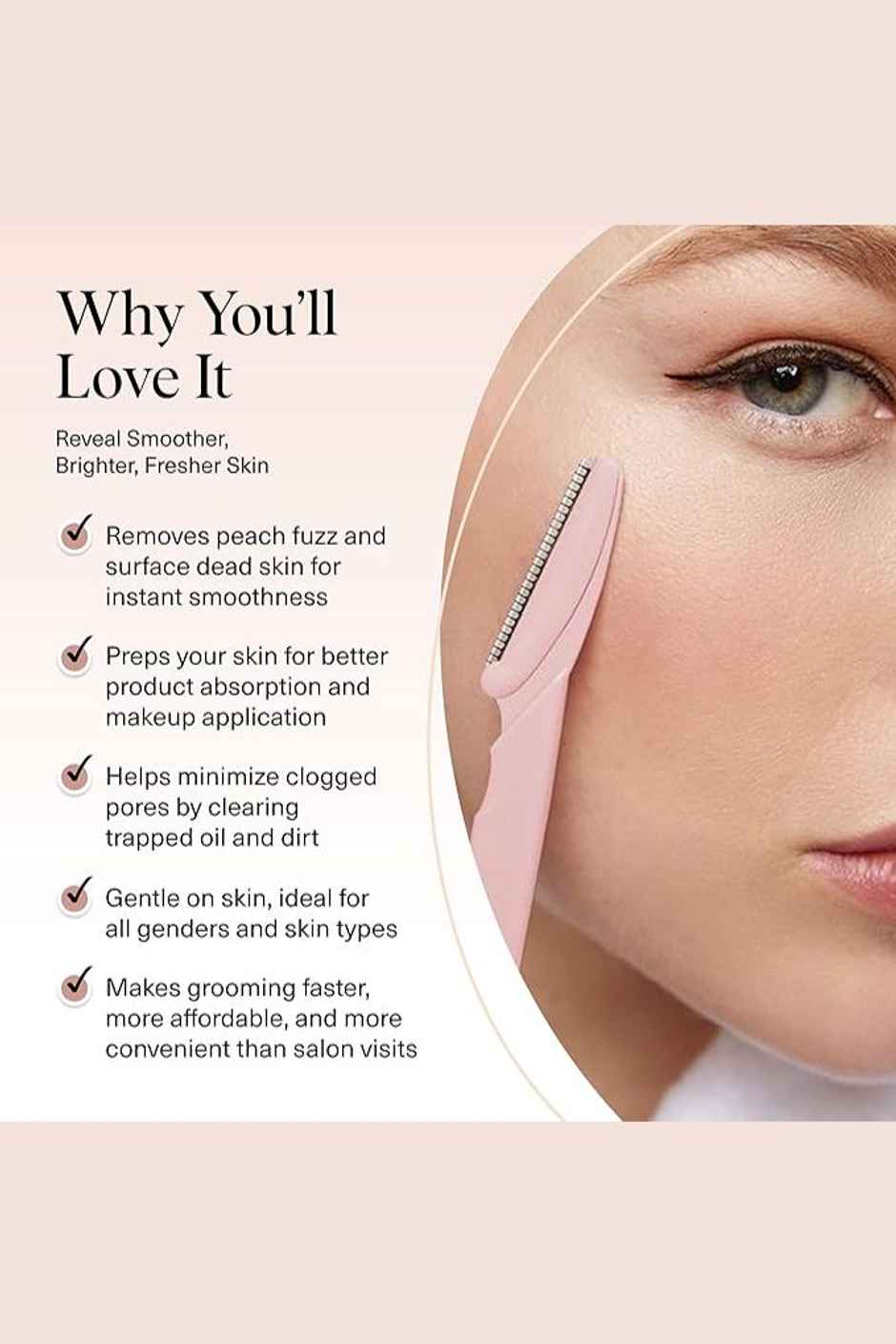 Beautiliss Folding Face & Eyebrow Pain-Free Hair Removal Razor - 1 Pcs (Color Vary)