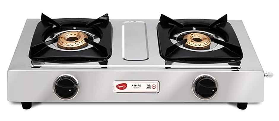 Pigeon by Stovekraft Stainless Steel LPG Gas Stoves | 2 Burner | Aspire