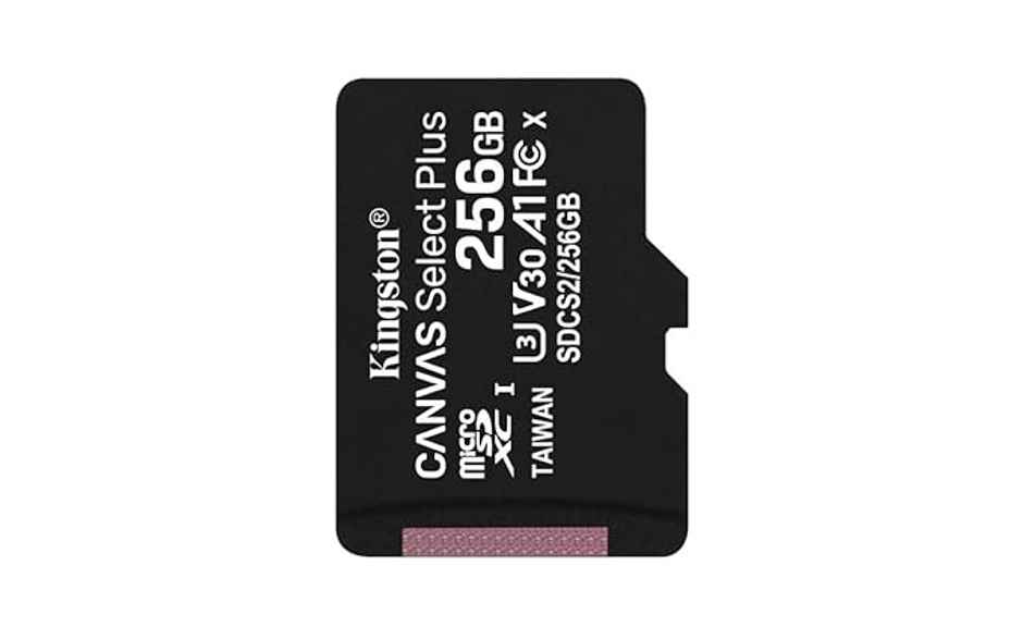 Kingston Canvas Select Plus 256Gb Microsd Card Class 10 Uhs-I 100Mb/S Withadapter Sdcs2/256Gbin