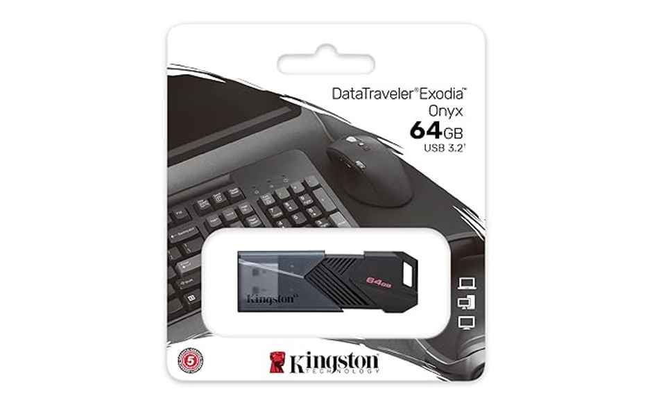 Kingston Datatraveler Exodia Onyx 64Gb Usb-A Flash Drive | Usb 3.2 Gen 1 | Dtxon/64Gb
