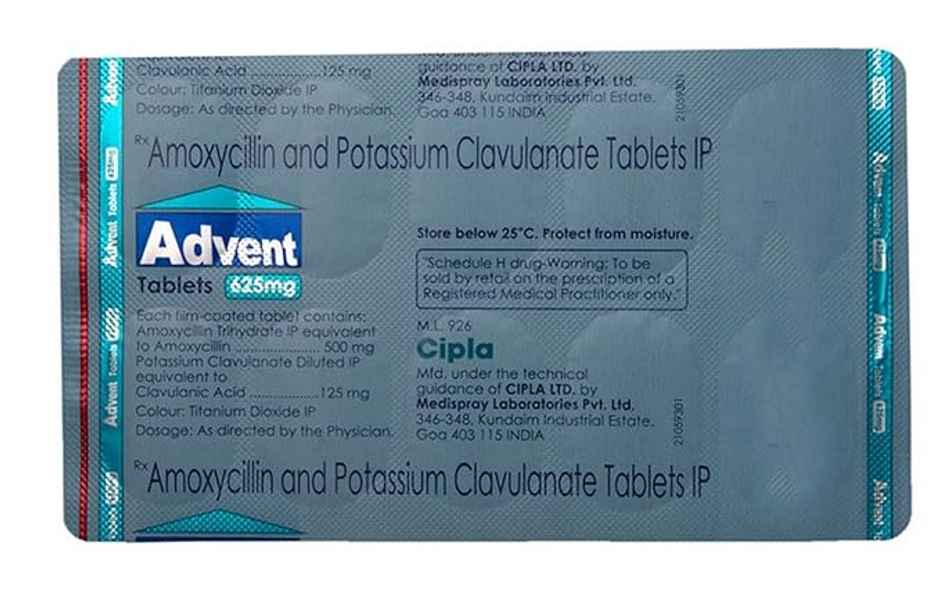 Advent 625mg Tablet