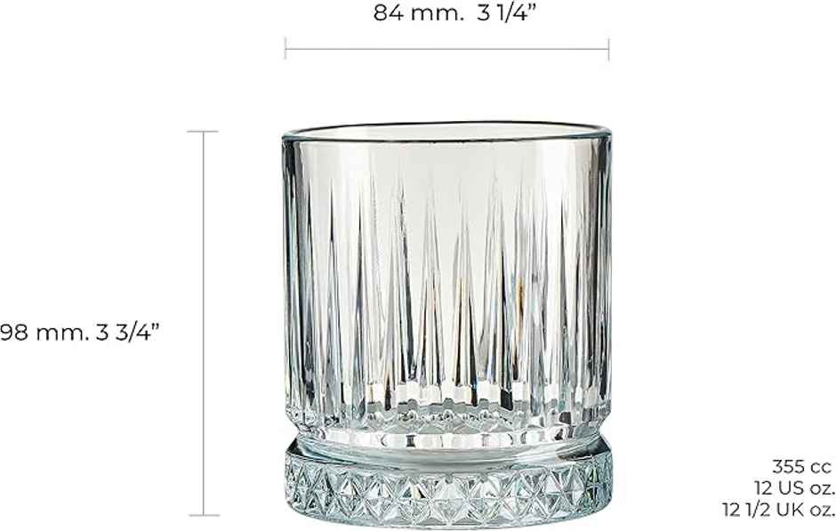 Pasabahce 355 ml Elysia Whisky Glass - Transparent 4 Pcs
