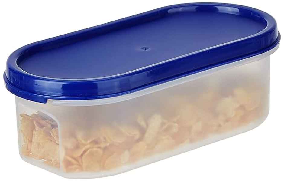 Mahaware Modular Space Saver Oval Container 600ml (Set of 4) (Blue)