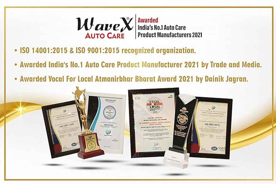 Wavex Microfiber Cleaning Cloths for Car and Kitchen | 350 GSM | Yellow