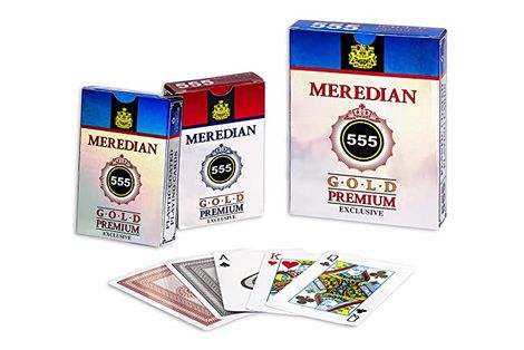 Parksons Playing Cards Plastic Coated Meredian 555 Gold Premium