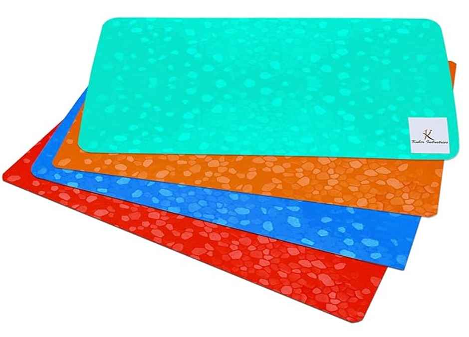 Kuber Industries Pack of 4 PVC Waterproof Multipurpose Refrigerator Drawer Mat | Multicolor