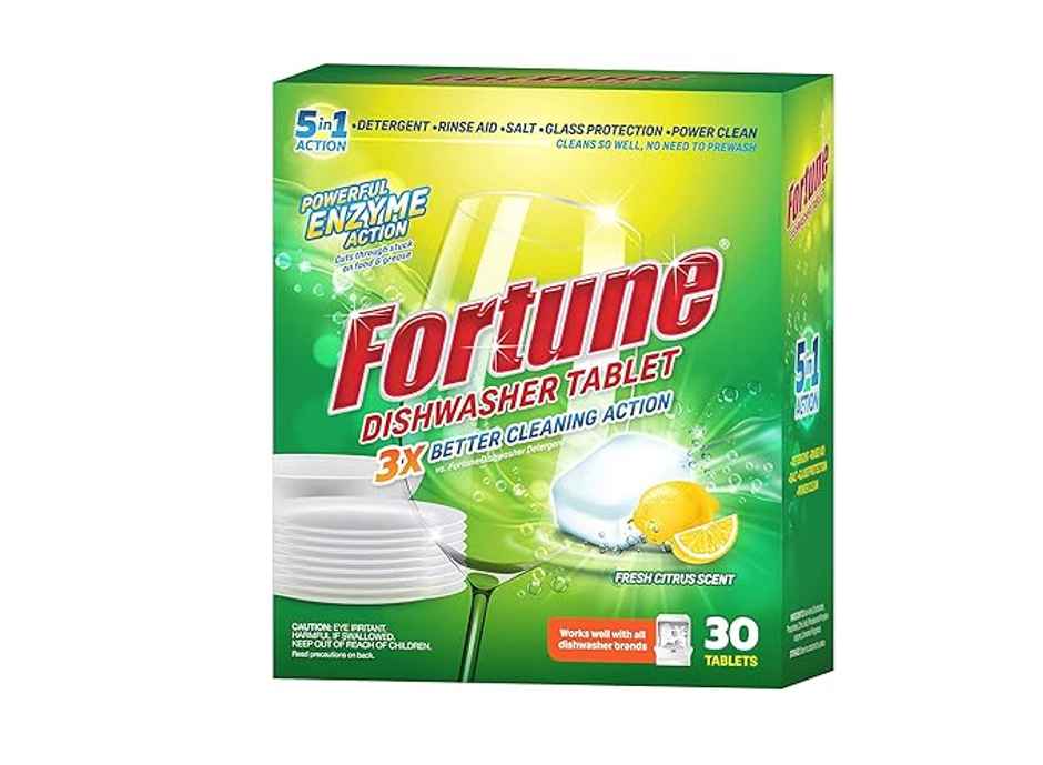 Fortune Dishwasher Tablets, 5 in 1 Action, Fresh Scent