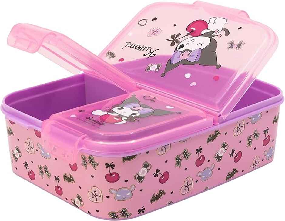 Striders Multi Compartment Rectangular Sandwich Box Kuromi | XL