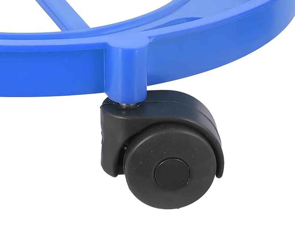 Kuber Industries Pack of 2 LPG Cylinder Trolley with Wheels | Easy Movable Stand | Blue/Red