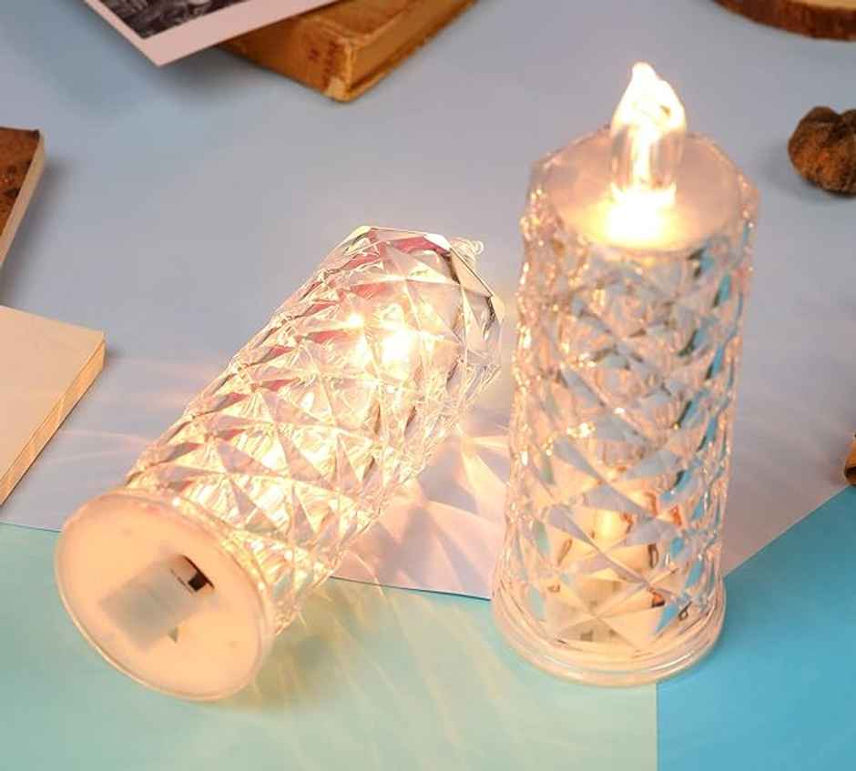 Acrylic LED Decorative Candle Light Smokeless Lamp | Hashwow