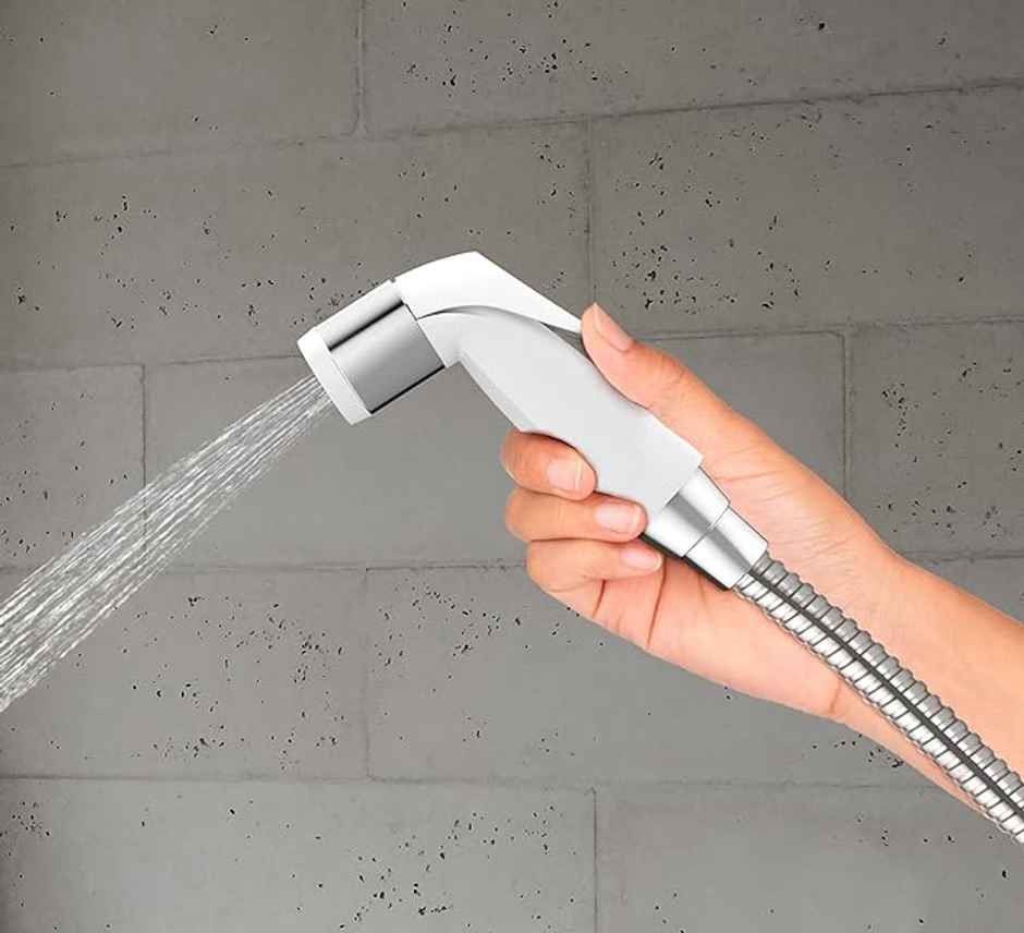 Kohler 12925in-cp Complementary Basic Health Faucet With White Metal Hose and Holder, Chrome Finish