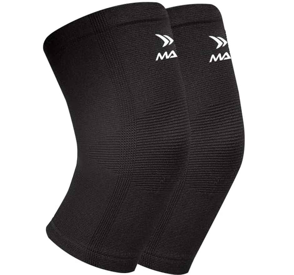 Mayor Pure Knee Support For Exercise, Gym, Running, Yoga, Pain Relief | Black