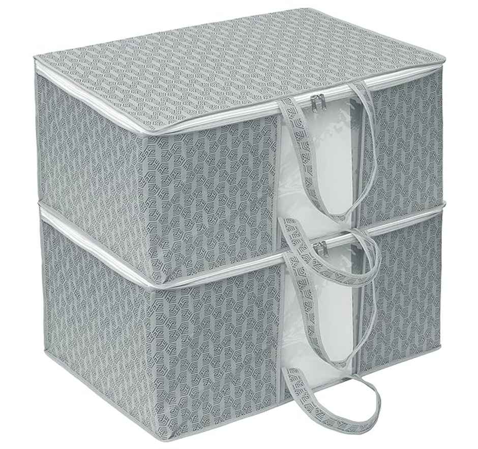 Homestrap Pack Of 2 Non Woven Underbed Storage Organizer