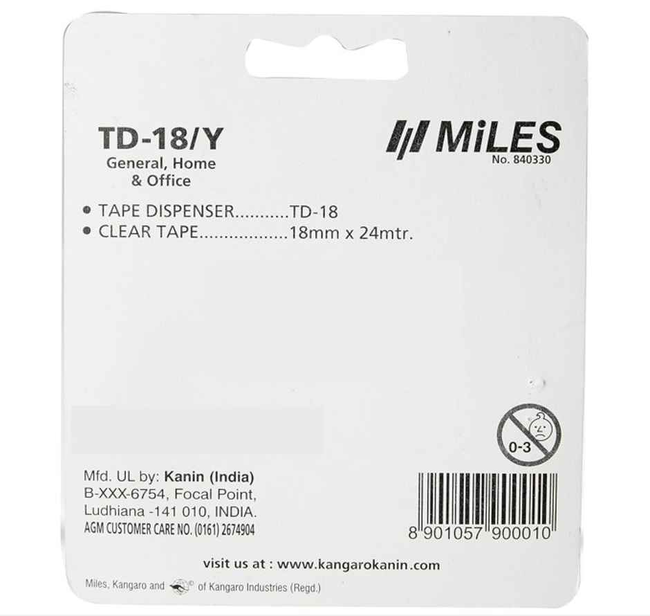 Miles Clear Tape - Stainless Steel Multicolor Tape | 18 mm x 24 m