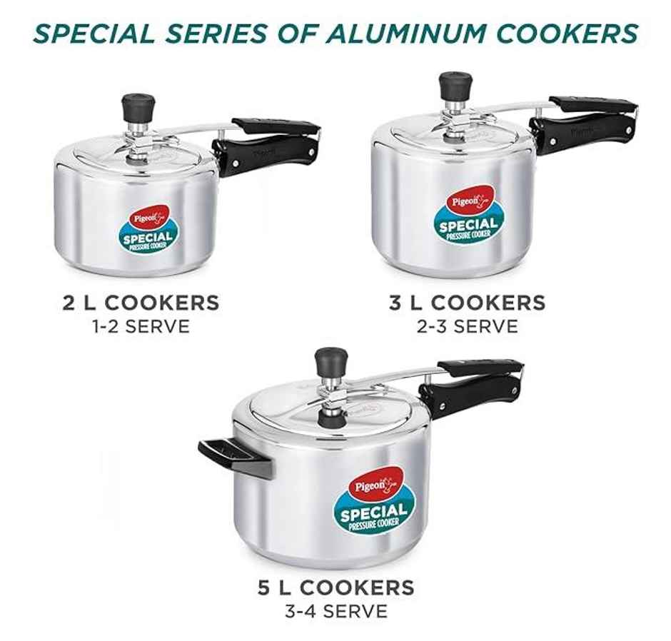 Pigeon Special 3L Aluminium Induction Base Inner Lid Pressure Cooker
