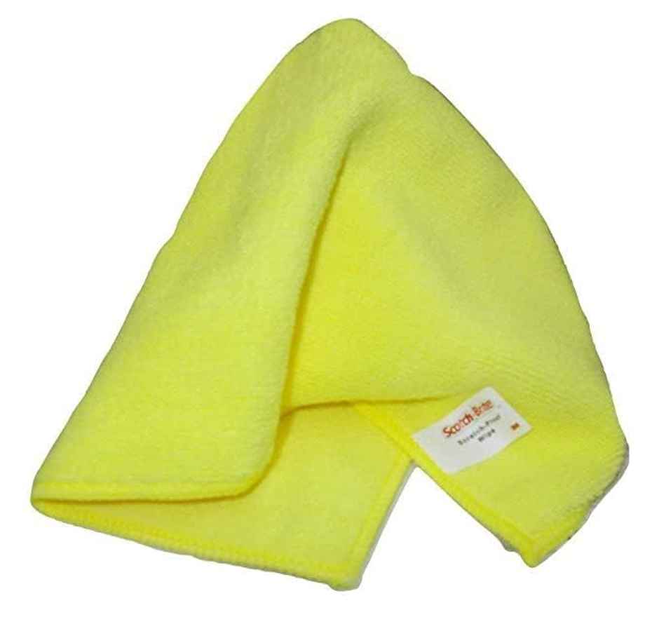 3M Car Care Microfiber Car Cleaning Cloth - Yellow | 30 X 35 Cm (1pc) & Motomax Chain Lube Spray 100 Ml (1pc) Combo