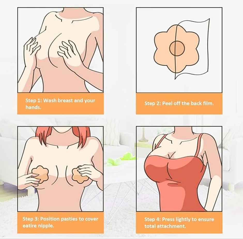Bronson Professional Women's Reusable Silicone Nipple Cover Bra Pad