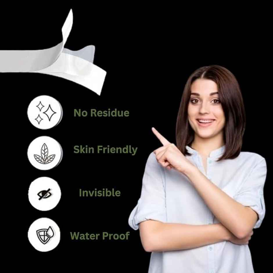 Bronson Professional Double Sided Invisible Strong Adhesive Body Tape | 216 pcs