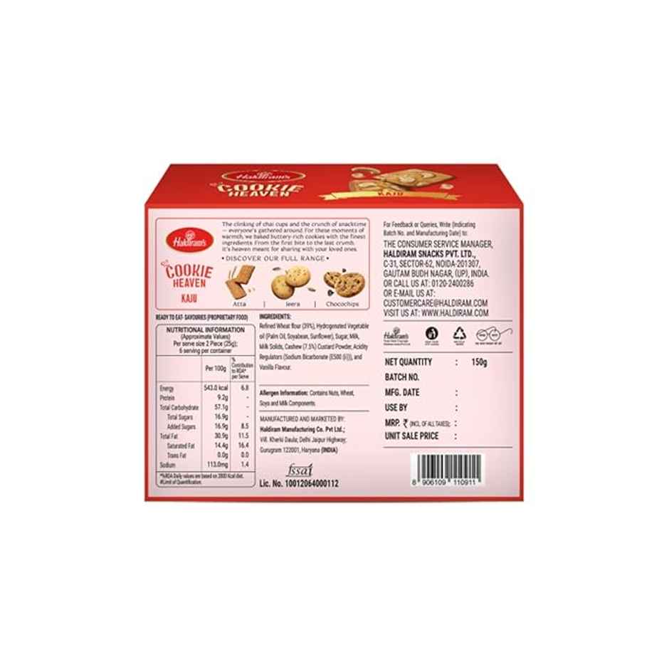 Haldirams Cookie Heaven Kaju Cookies