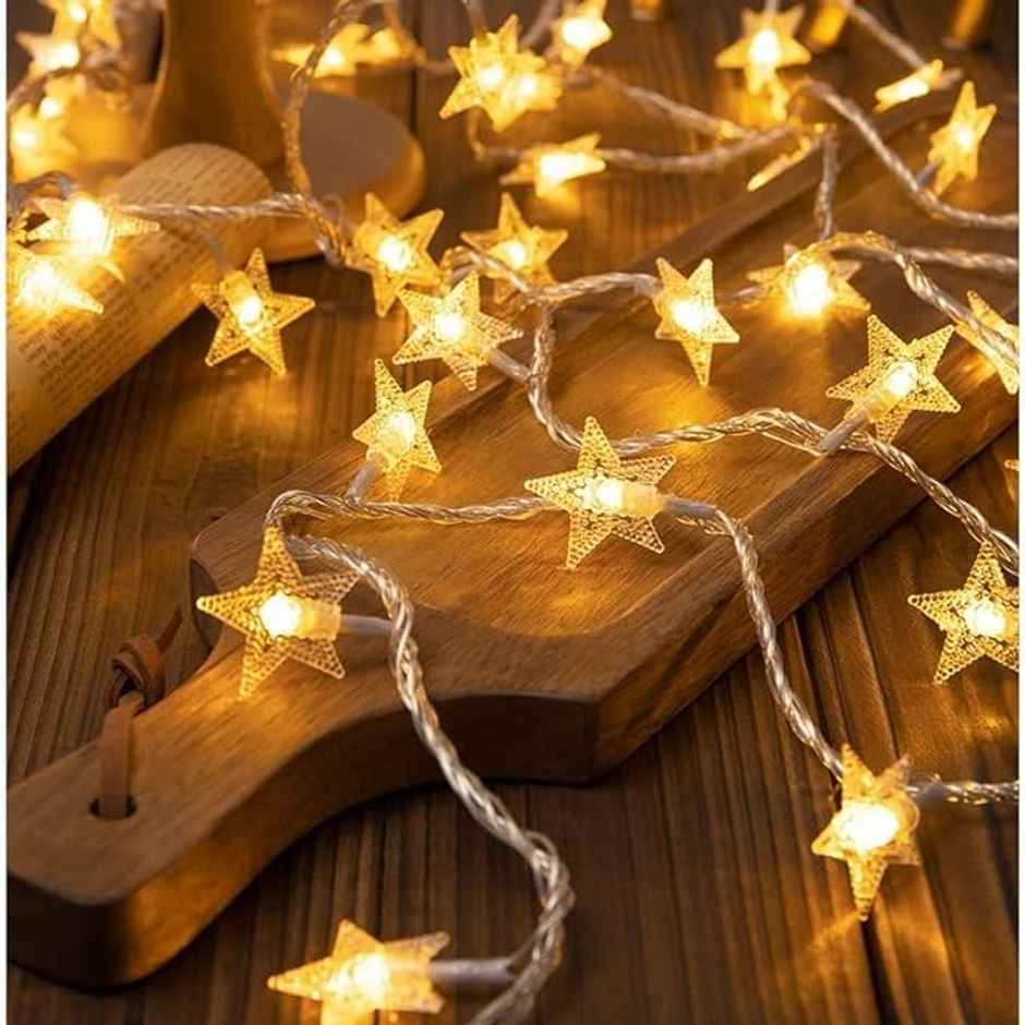 Desidiya Decorative Led String Lights With 20 Stars | Warm White | Starry Night Combo | 4 m