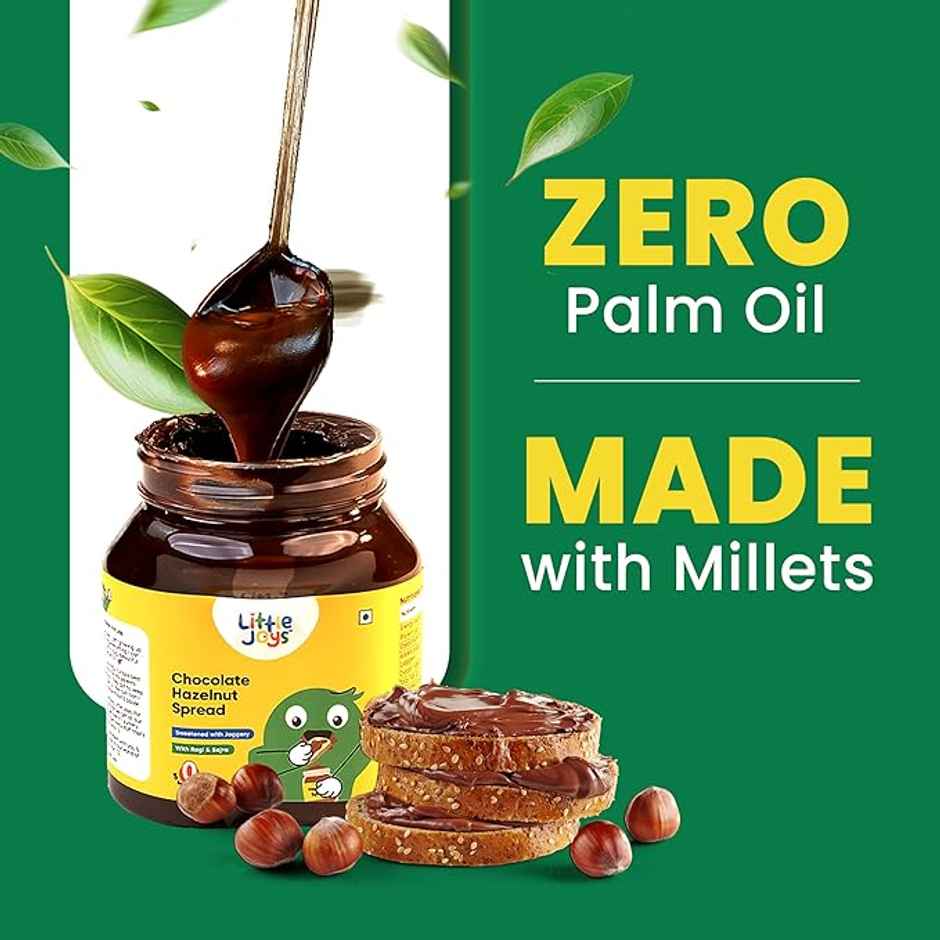 Little Joys Chocolate Spread | Sweetened with Jaggery | Rich Hazelnut | Cocoa | Ragi | Bajra
