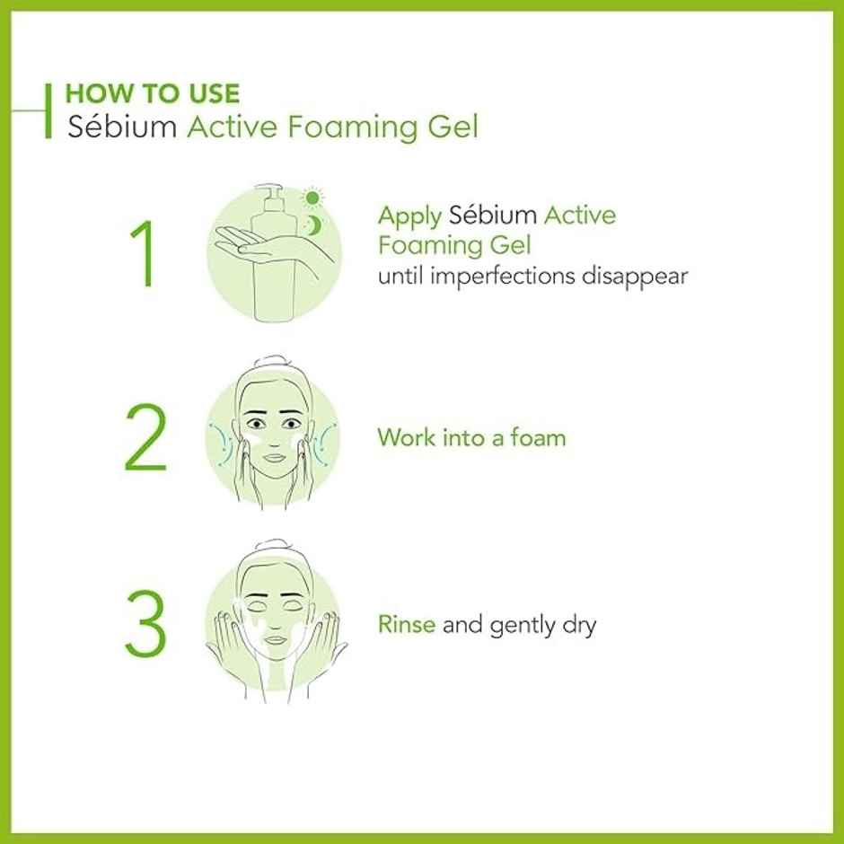 Bioderma Sebium Gel Moussant Oily Skin Actif Cleanser With Salicylic And Glycolic Acid