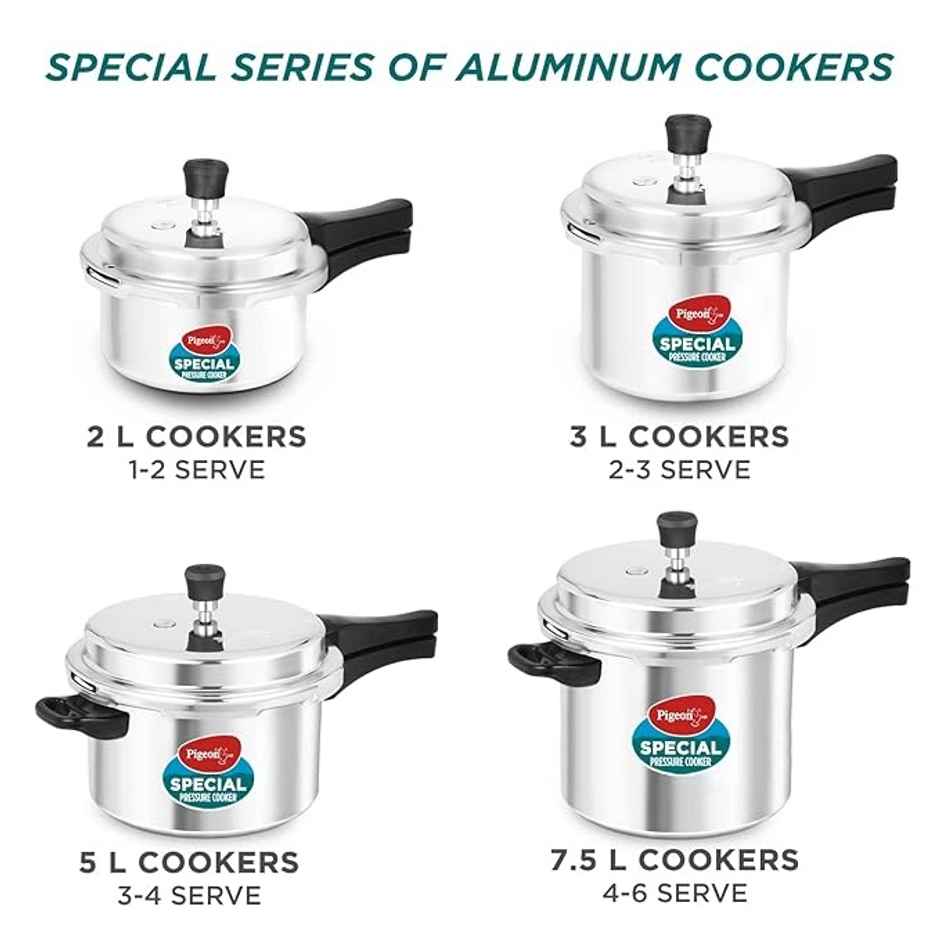 Pigeon Special 2 L, 3 L, 5 L Outer Lid Induction Bottom Pressure Cooker