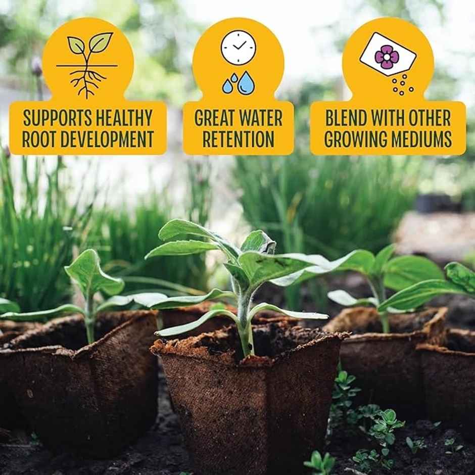 Gardens Coir - Wet Coco Peat Powder Ready To Use | Coir Pith Loose | Home Gardening