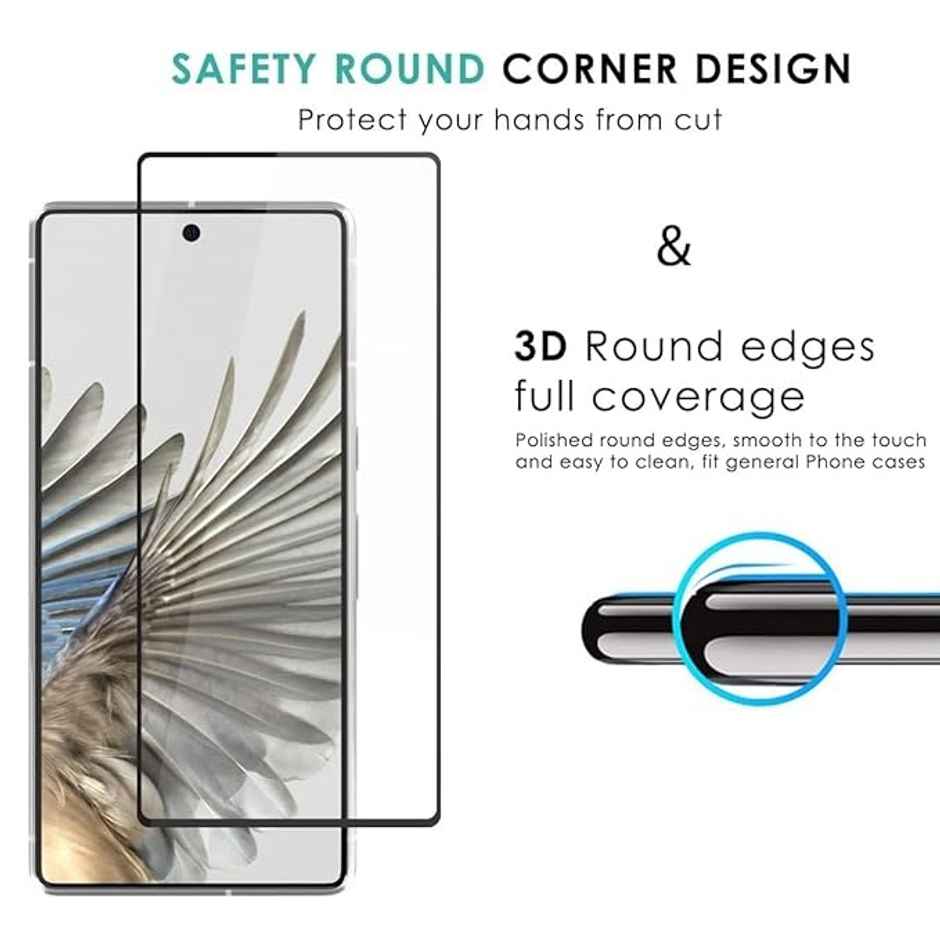 Techvor Tempered Glass for Google Pixel 6A/Pixel 7A With Easy Installation Kit for Smartphone