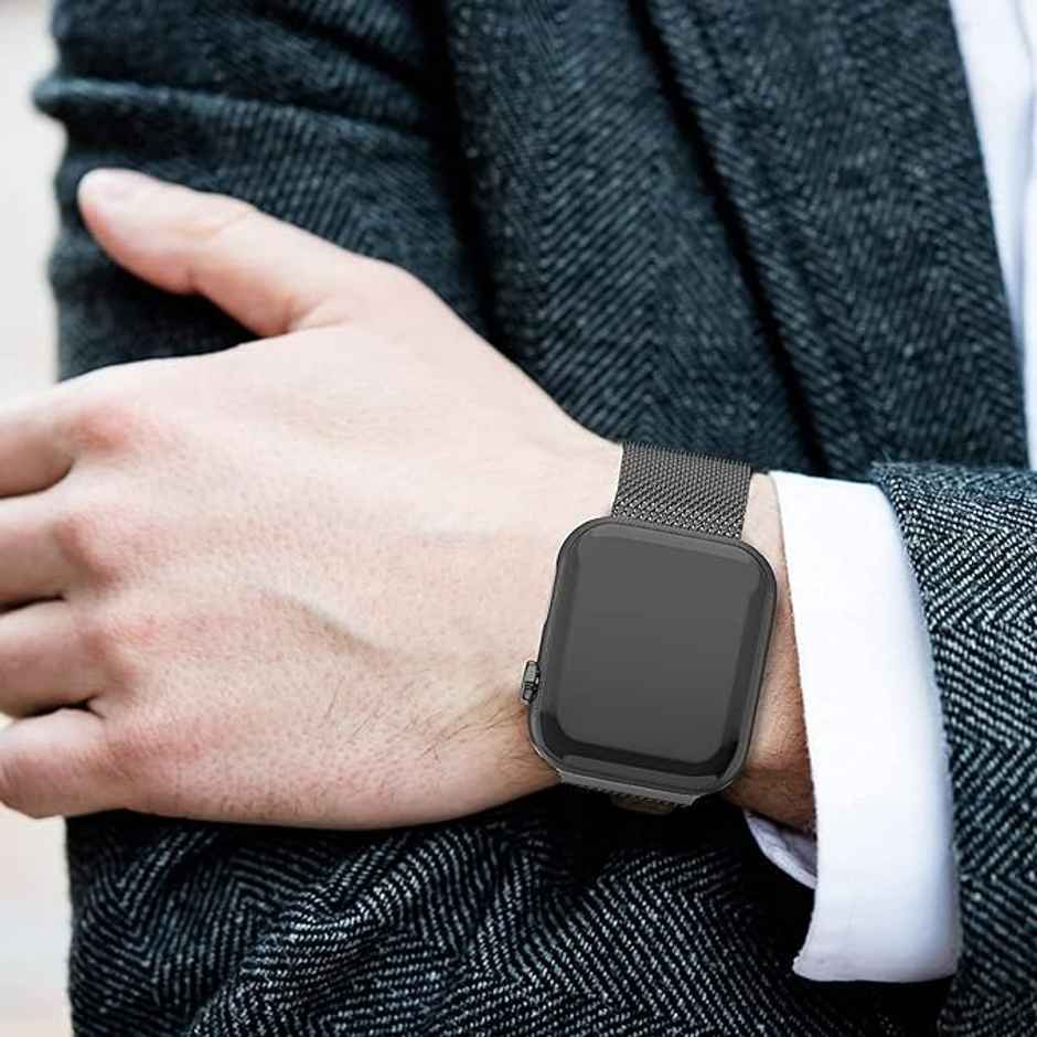 Sounce Stainless Steel Mesh Band for iWatch 42 mm|44 mm | Adjustable Loop for Series 6|5|4|3|2|1|SE