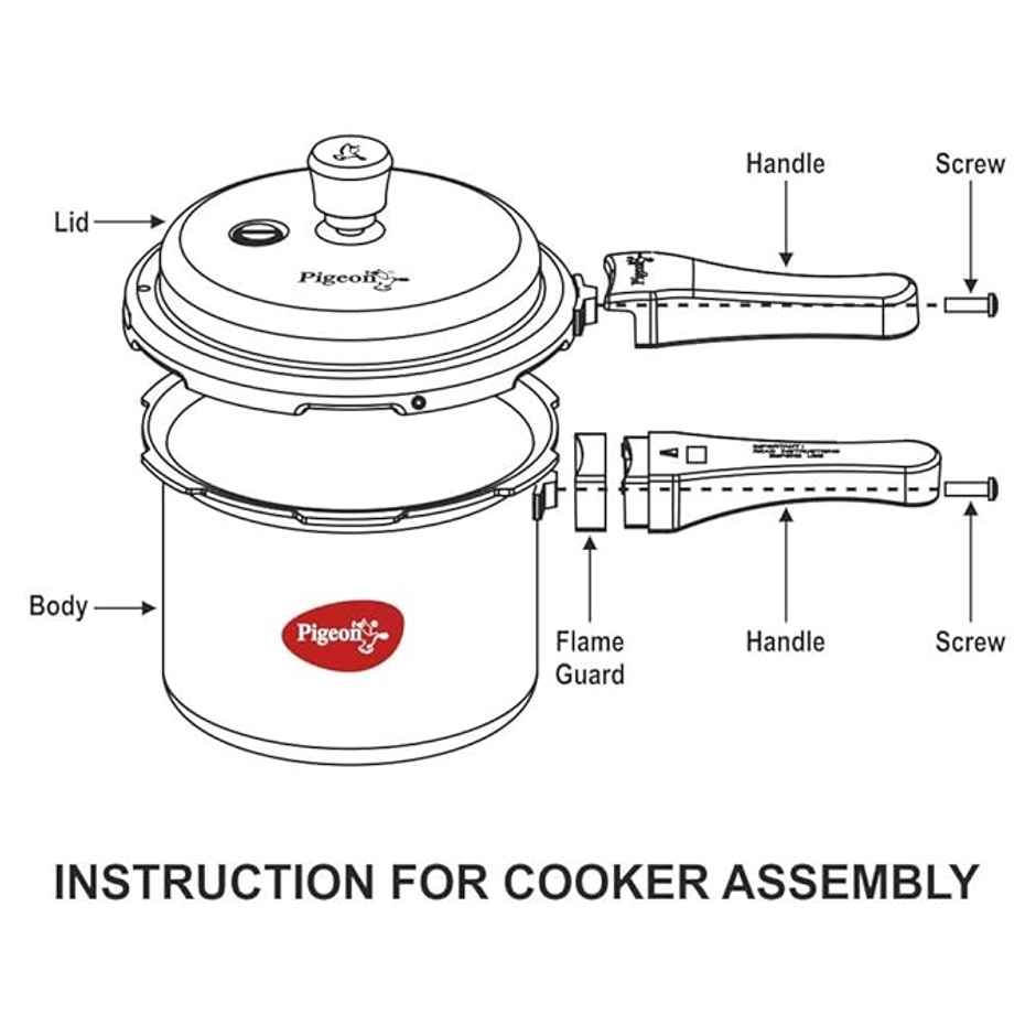 Pigeon Special 2 L, 3 L, 5 L Outer Lid Induction Bottom Pressure Cooker