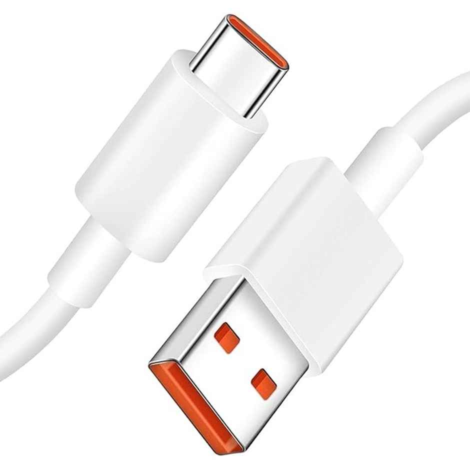 Sounce Mi Usb To Type C 33W Charging Cable, Compatible With All Xiaomi Smartphones and Devices, White (1 Meter)