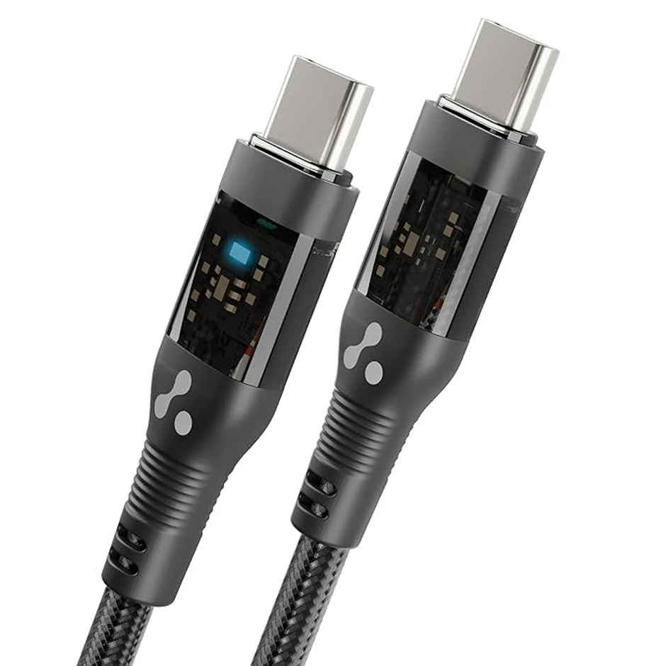 Ambrane Type C To Type C Cable With 3A Fast Charging, 1.2M For Smartphones, Laptops (Abcc-12T)
