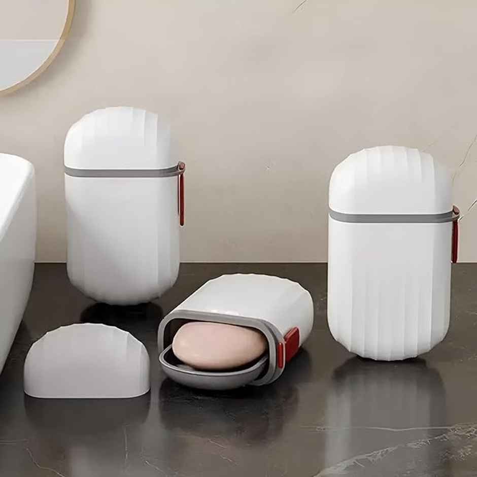 Bronson Professional White Soap Case Ideal For Travel Accessories