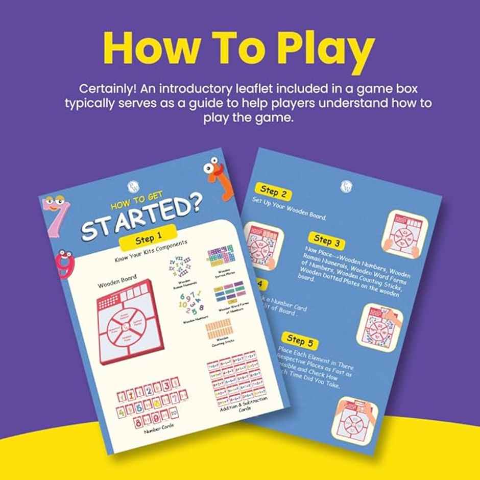 PW Counting Wizard Educational Math Kit - Wooden Board | Multicolor