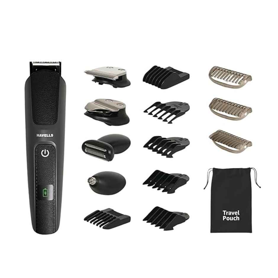 Havells Super Grooming Kit GS8714 | 15 In 1 | Full Body Groomer For Men | 120 Min Of Run Time | Fast Charge