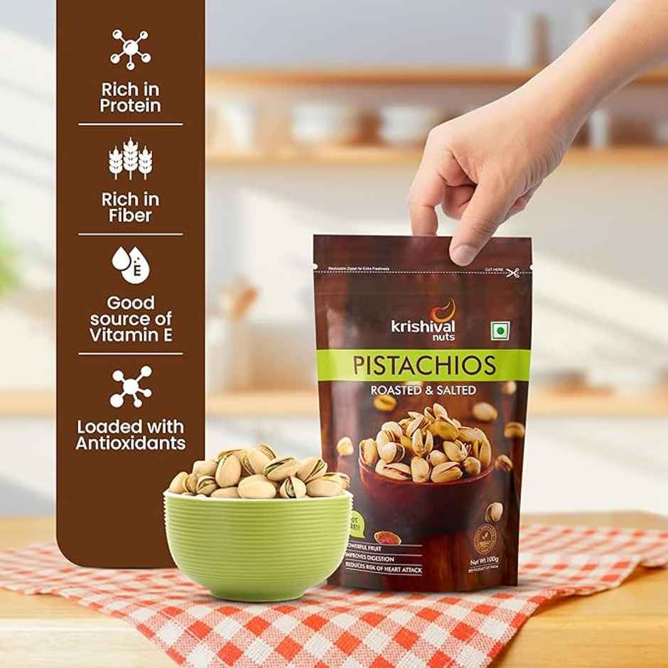 Krishival Nuts Premium Roasted & Salted Pistachios
