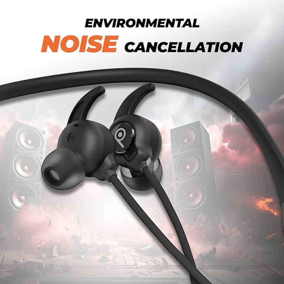 Probuds N32 Wireless Bluetooth Neckband | with Mic | 40+ hrs Playtime | ENC | In Ear | Black