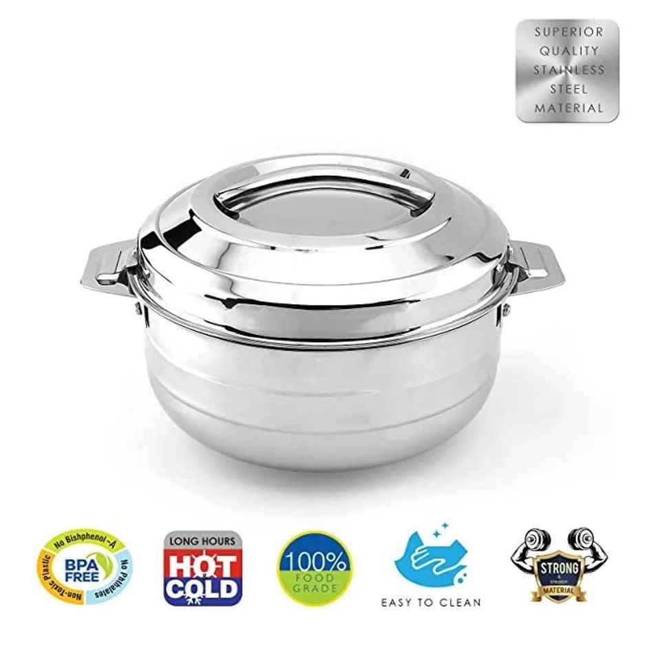 Cello Lumina Stainless Steel Casserole, 1500ml