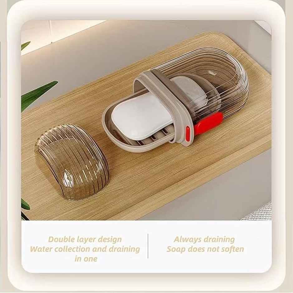 Bronson Professional Transparent Waterproof Portable Soap Dish Container