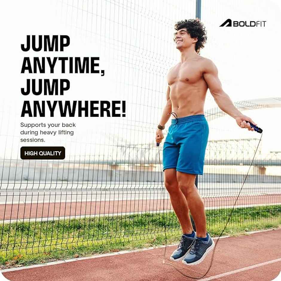 Boldfit Skipping Rope Adjustable Jumping Gym Rope Exercise Rope -Blue