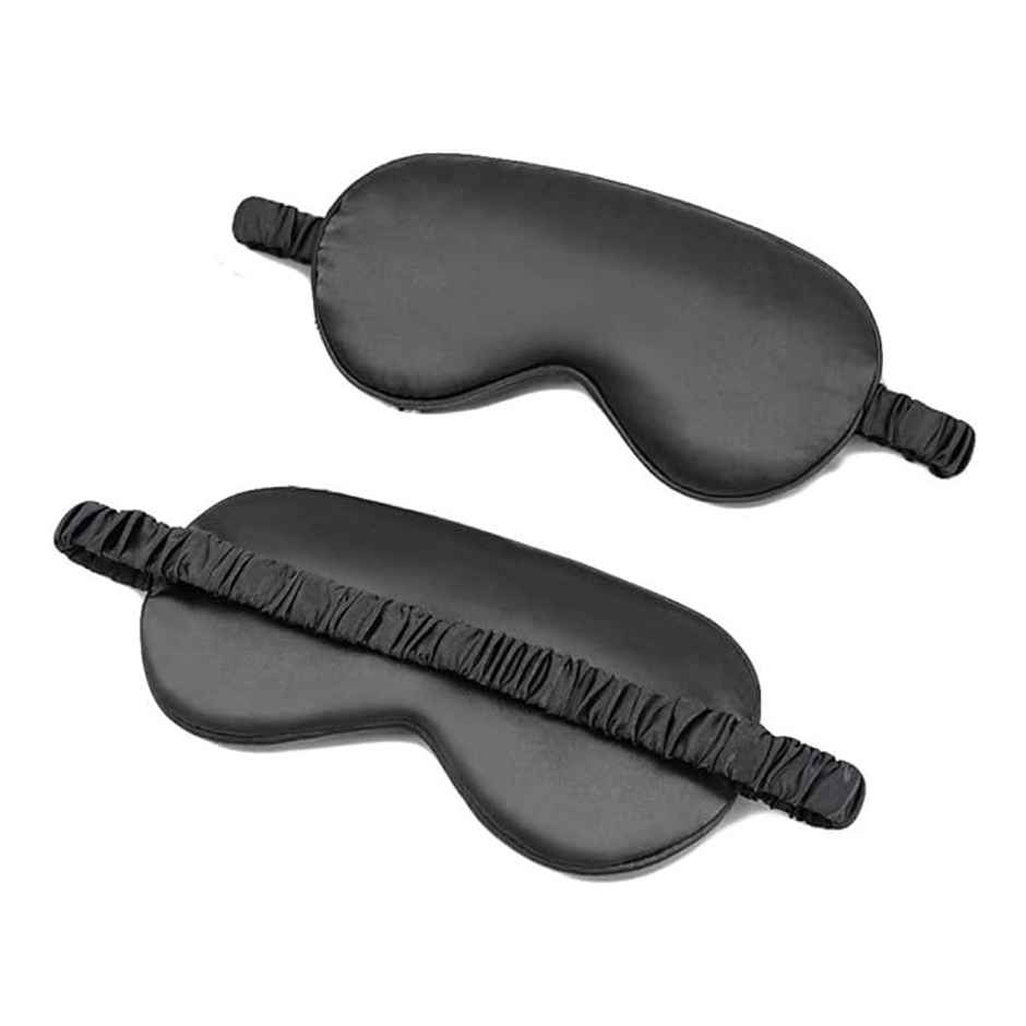 Bronson Professional Silk Sleep Mask Eye Mask Super Smooth For Blind Fold Travelling Mask | Black