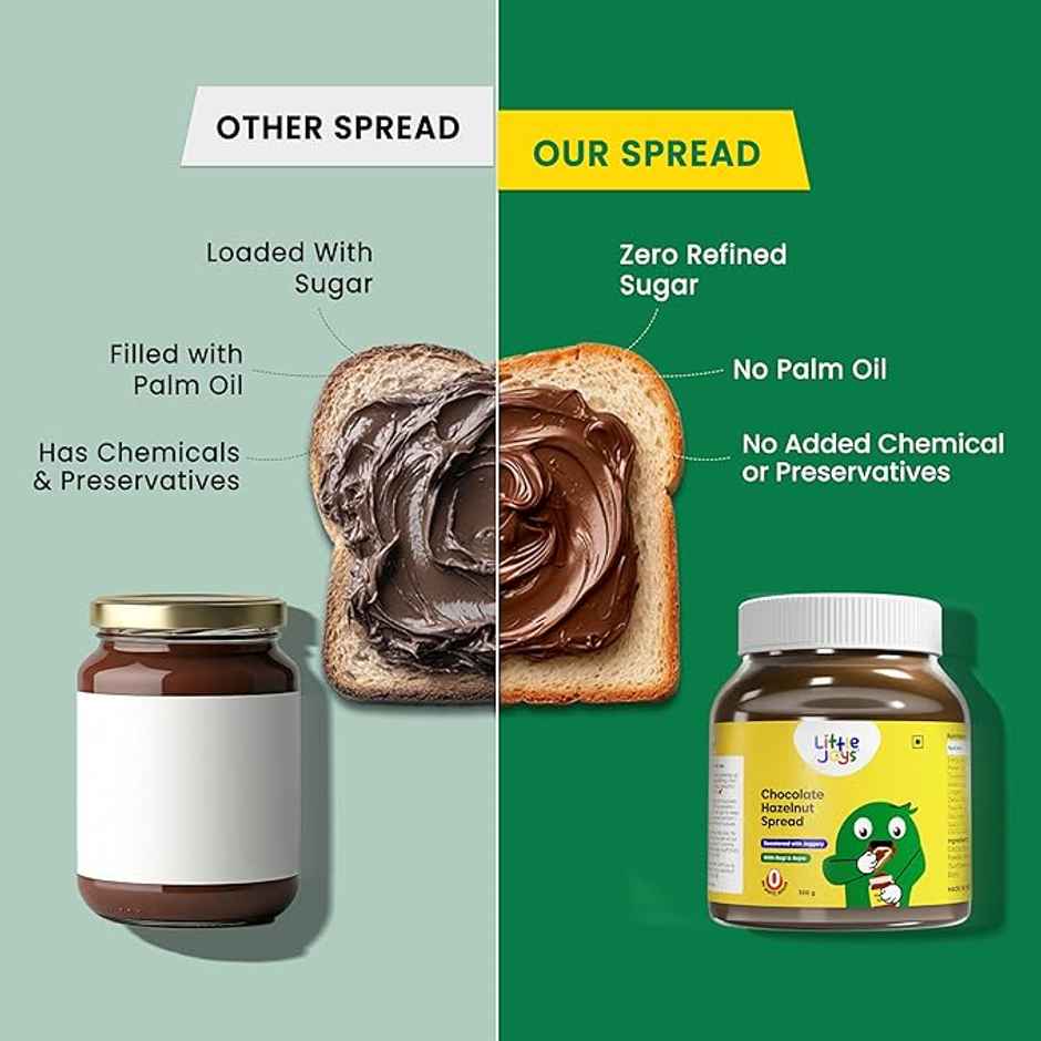 Little Joys Chocolate Spread | Sweetened with Jaggery | Rich Hazelnut | Cocoa | Ragi | Bajra