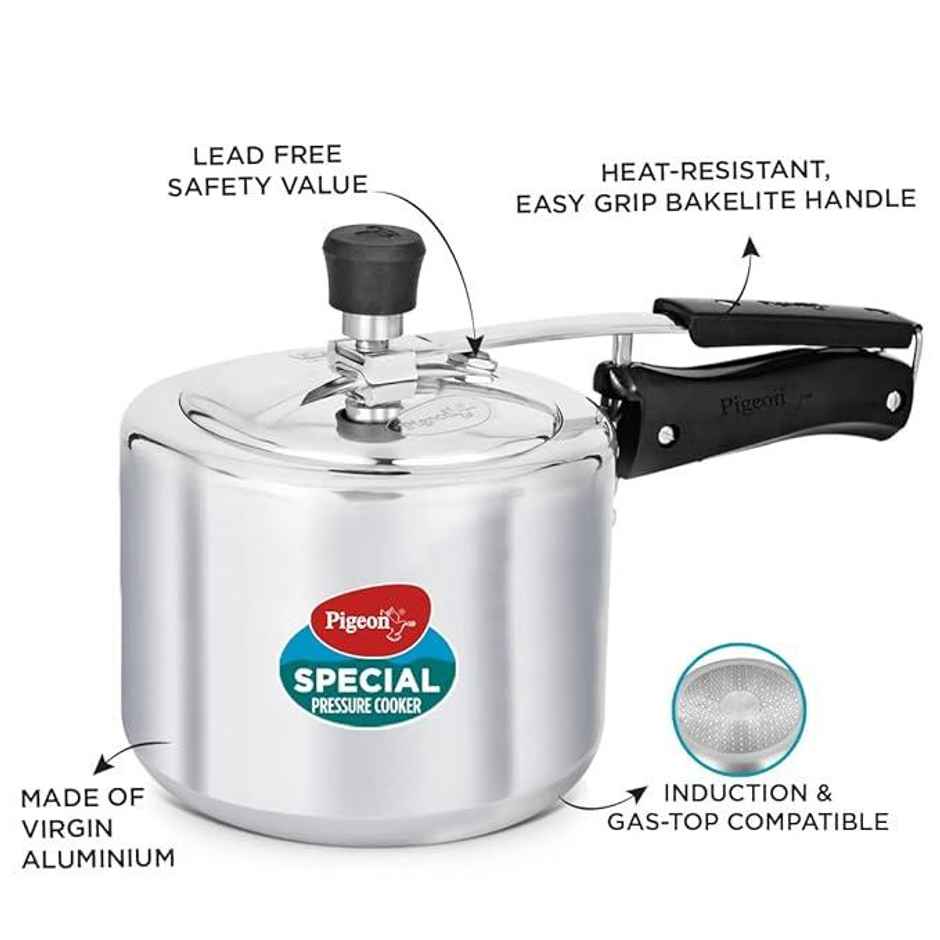 Pigeon Special 3L Aluminium Induction Base Inner Lid Pressure Cooker