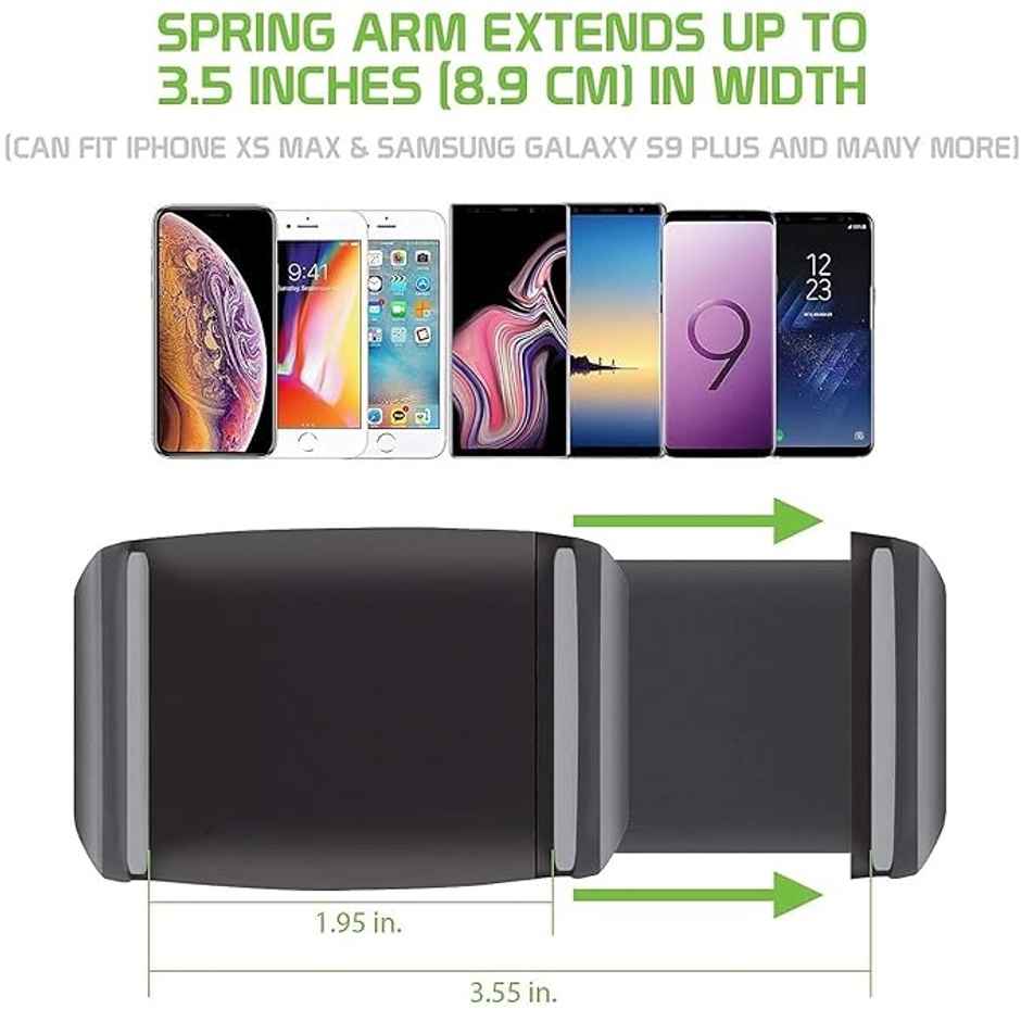 Sounce Car Rearview Mirror Holder Phone Bracket Car Dashboard | Cell Phone Holder Stand | Rubber, Black