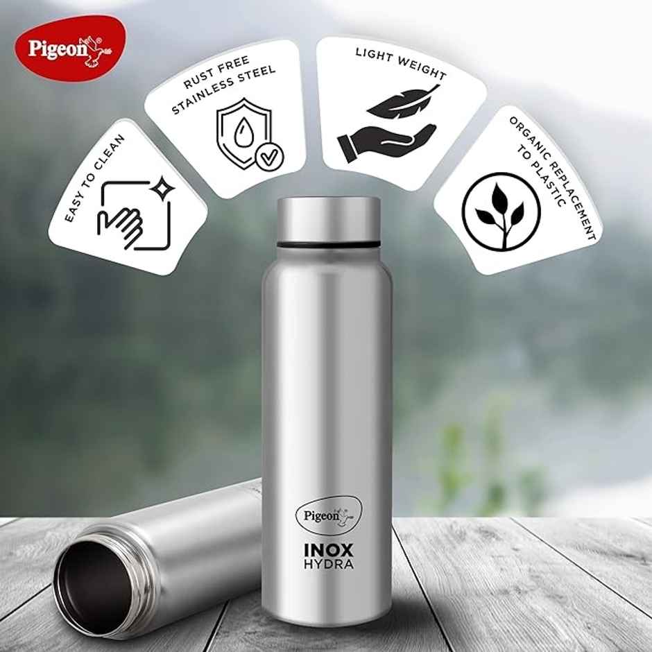 Pigeon Hydra Plus 900 ml Bottle | Pack Of 2 | Silver Steel